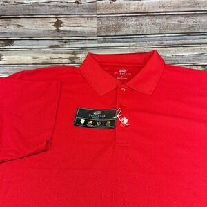 UltraClub‎ Polo Shirt Mens Large Red Cool & Dry Mesh Short Sleeve Performance